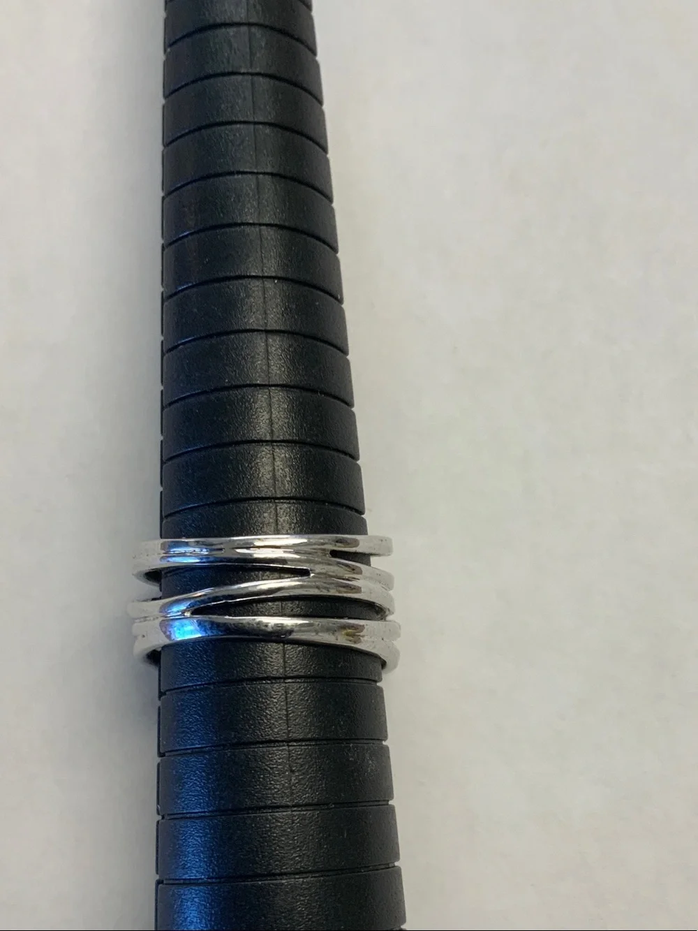 Stella & Dot Silver Multi-Band Crystal Stack Ring